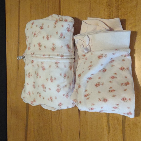 Ralph Lauren Baby‎ Girl 12 Month Pink Floral Velour 2 Piece Track Suit - Picture 3 of 6